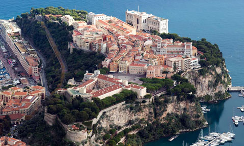 Monaco yacht charter views of the rock